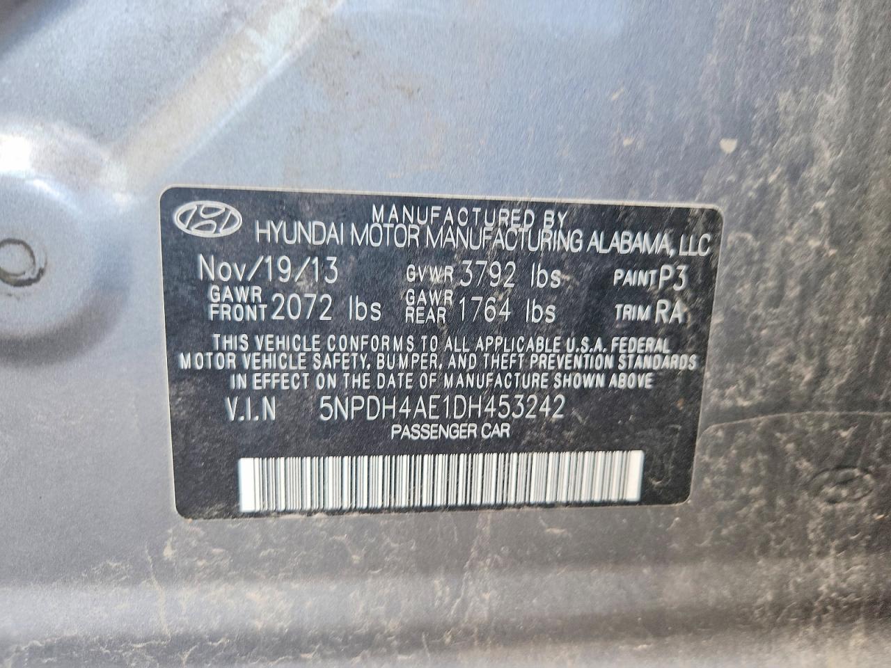 2013 HYUNDAI ELANTRA
