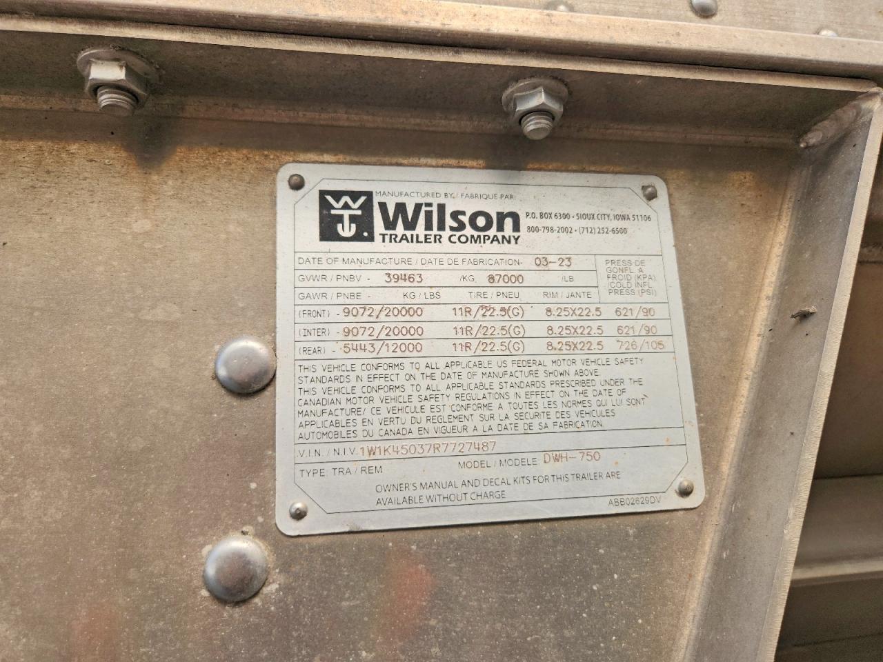 2024 WILSON DWH-601