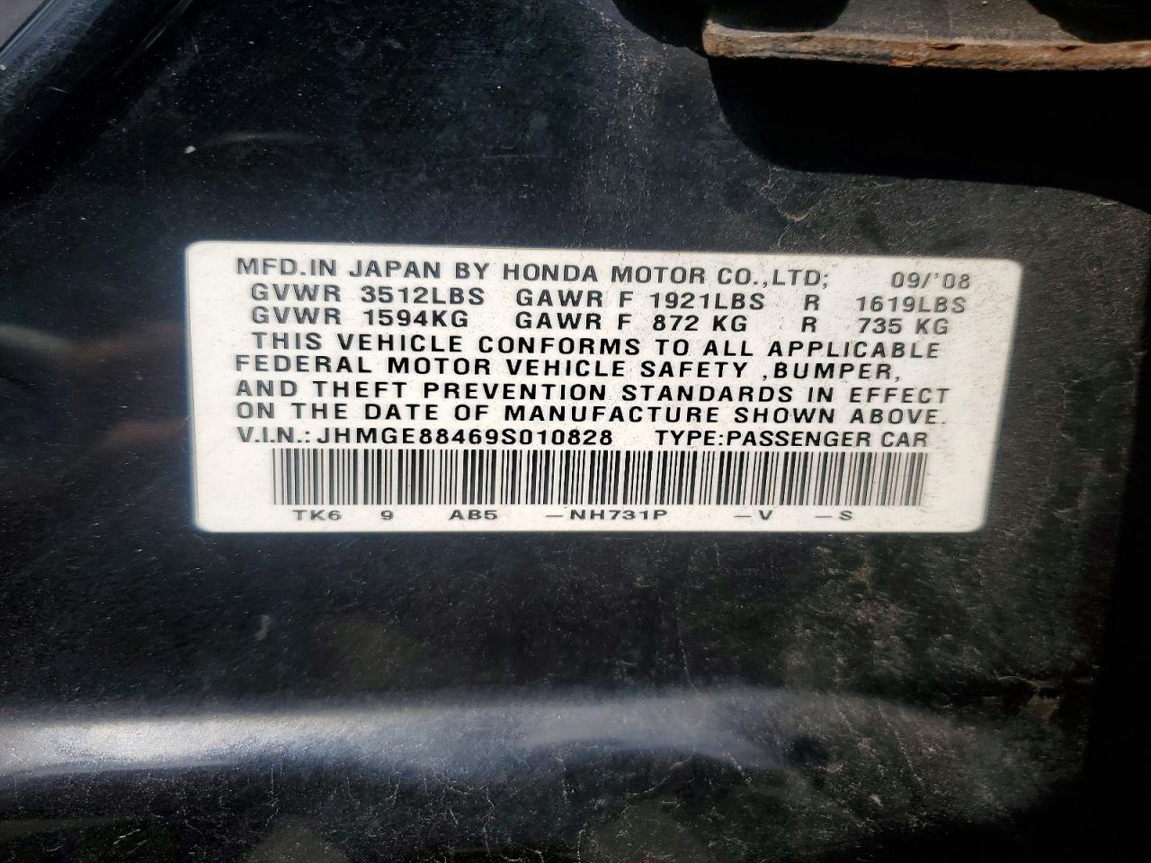 2009 HONDA FIT