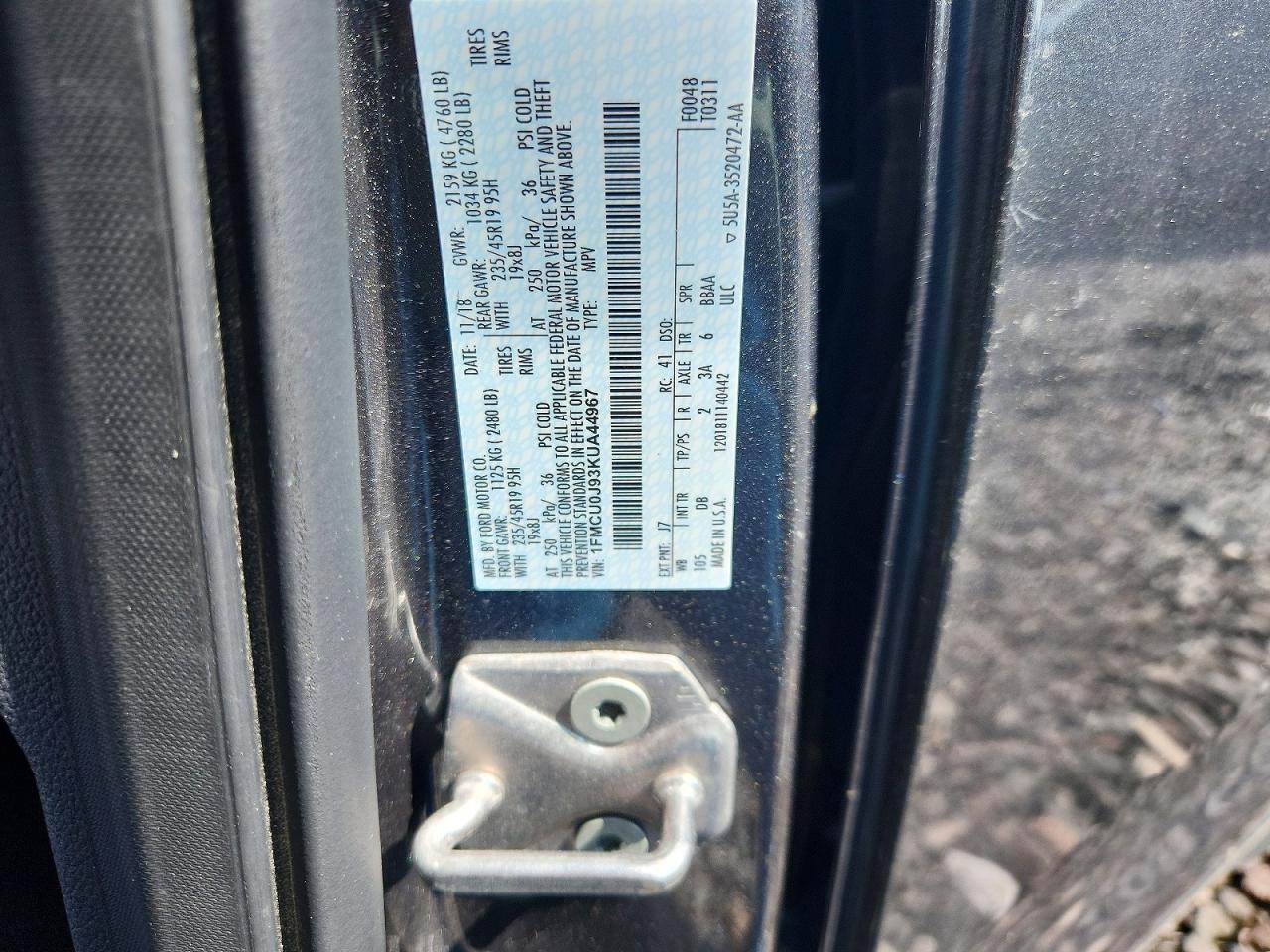 2019 FORD ESCAPE