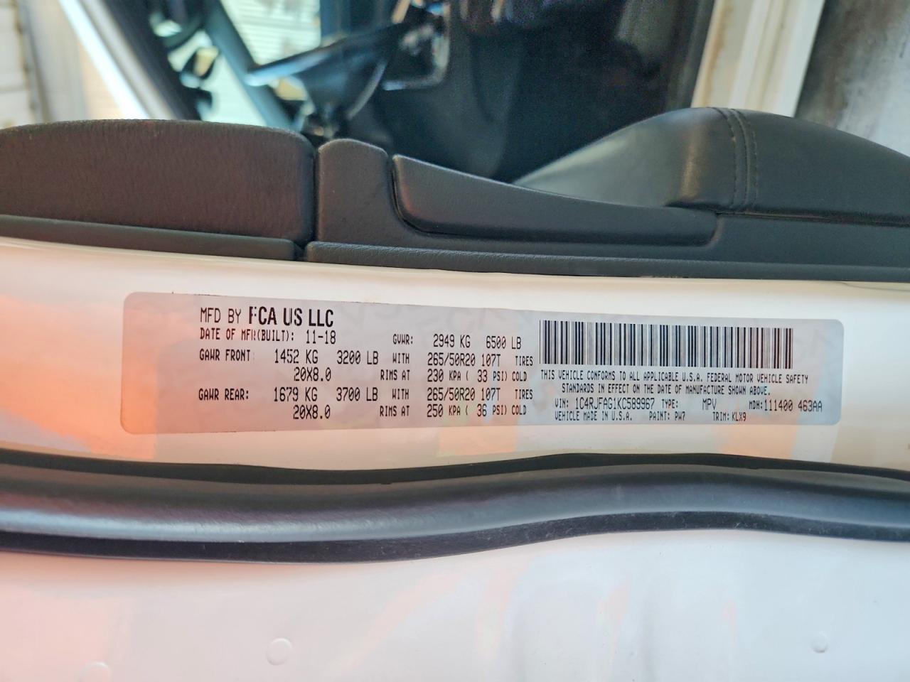 2019 JEEP CHEROKEE