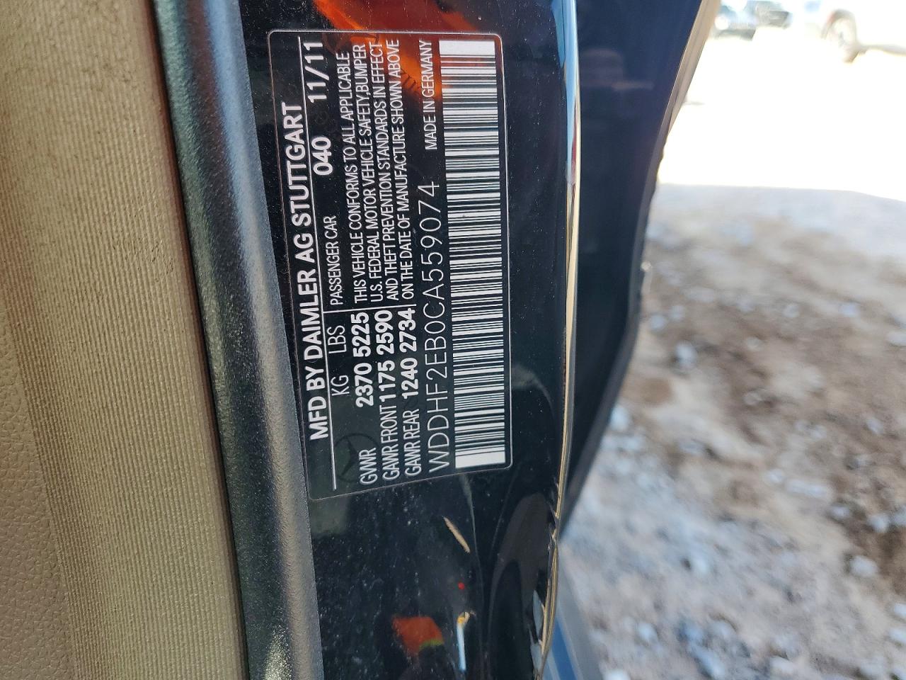 2012 MERCEDES-BENZ E-CLASS