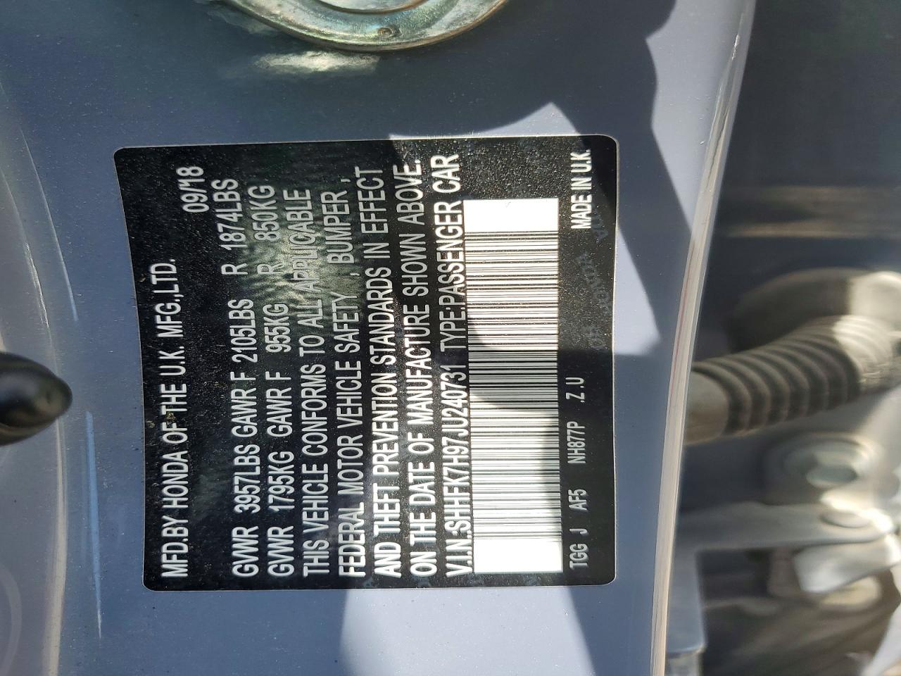 2018 HONDA CIVIC
