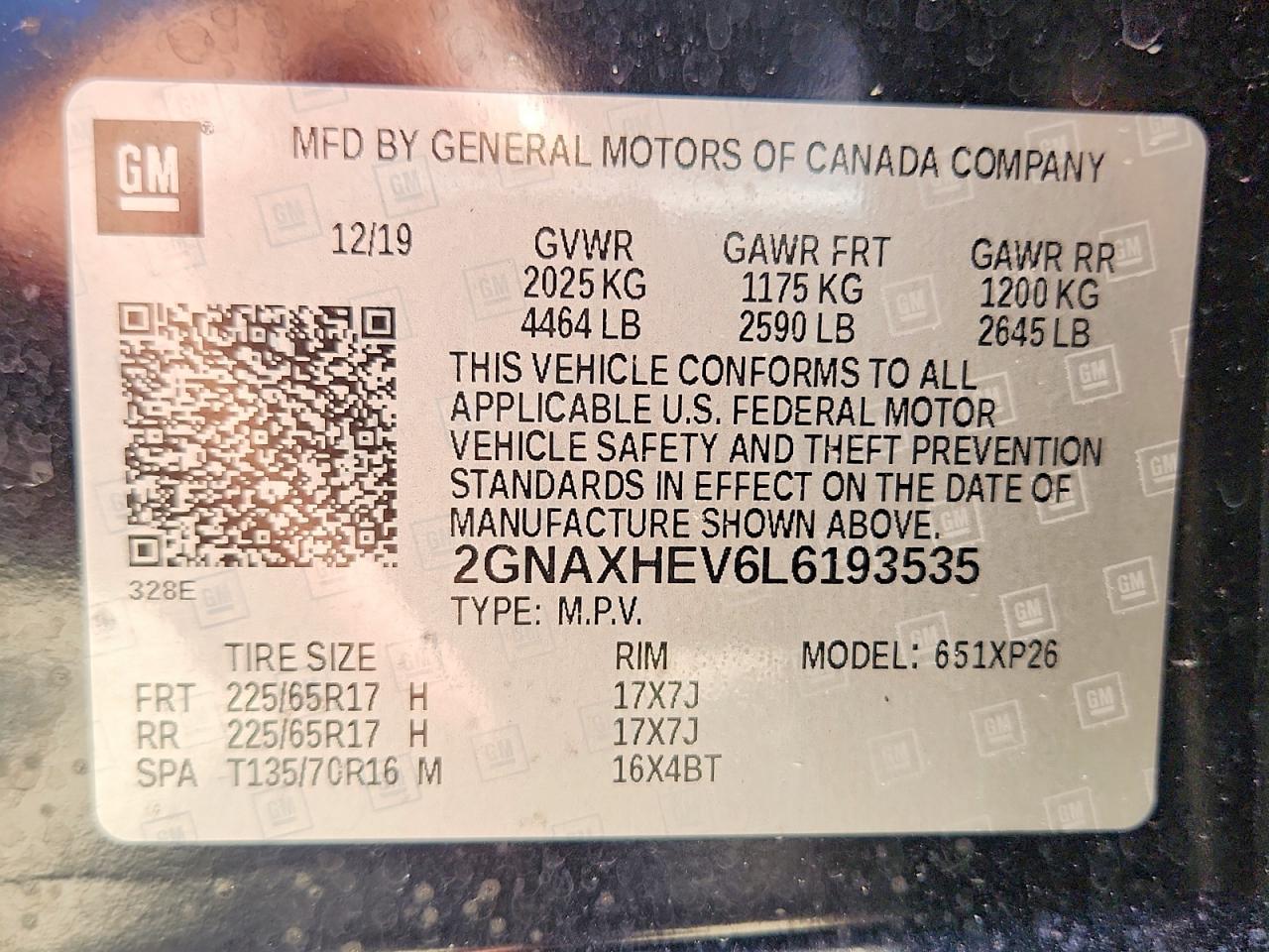 2020 CHEVROLET EQUINOX