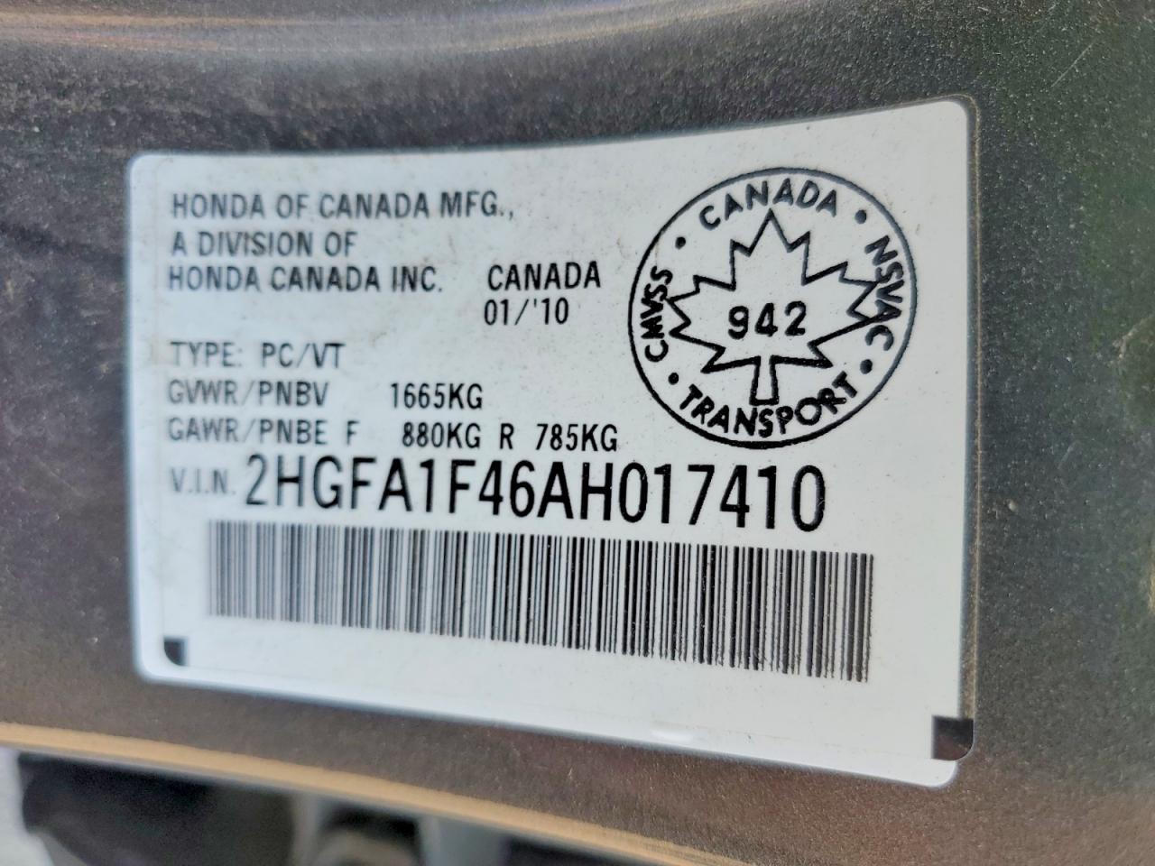 2010 HONDA CIVIC