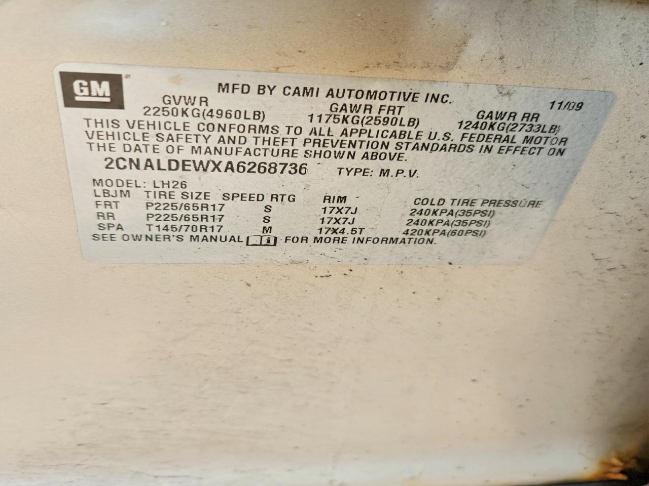 2010 CHEVROLET EQUINOX