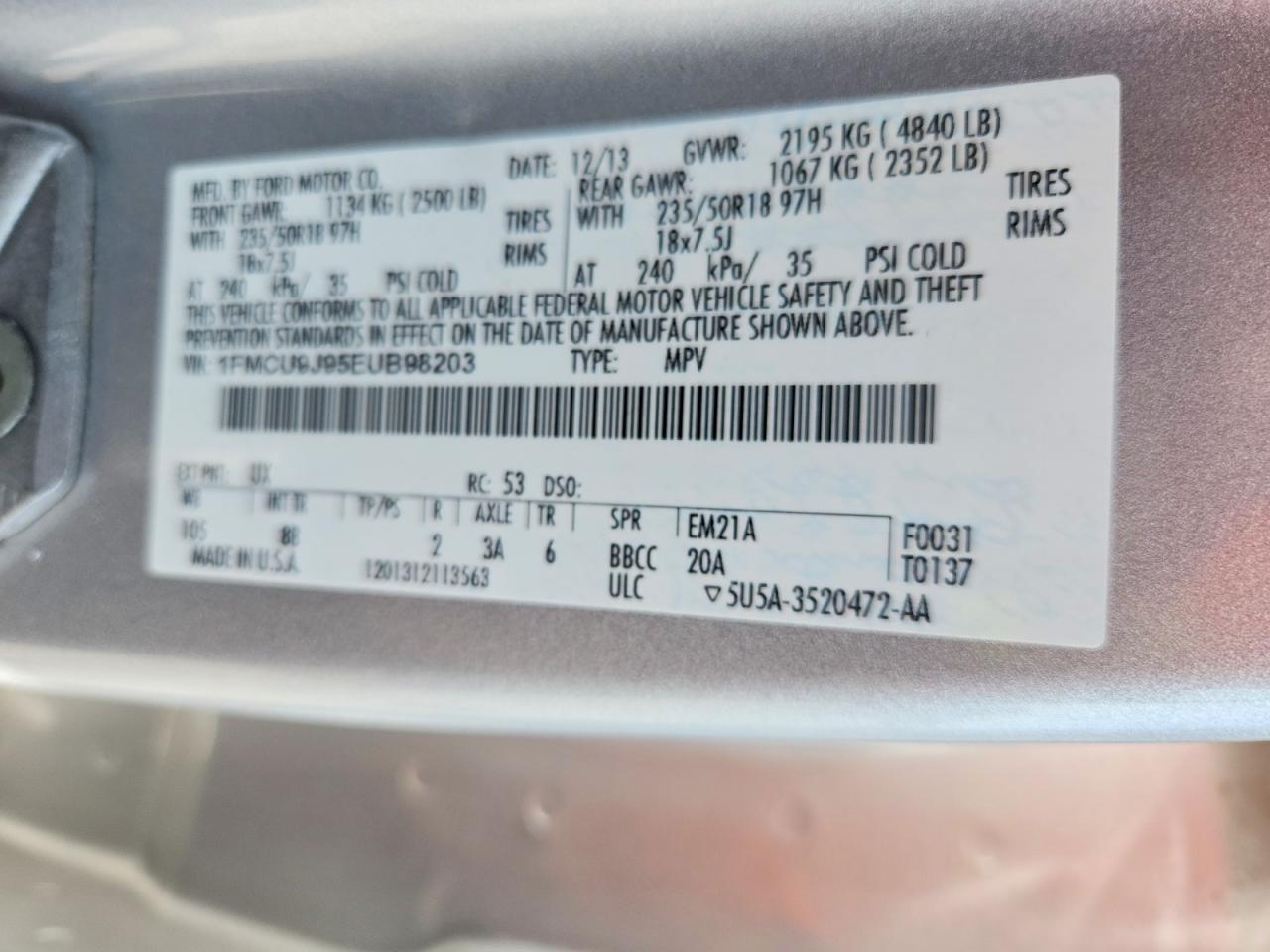 2014 FORD ESCAPE