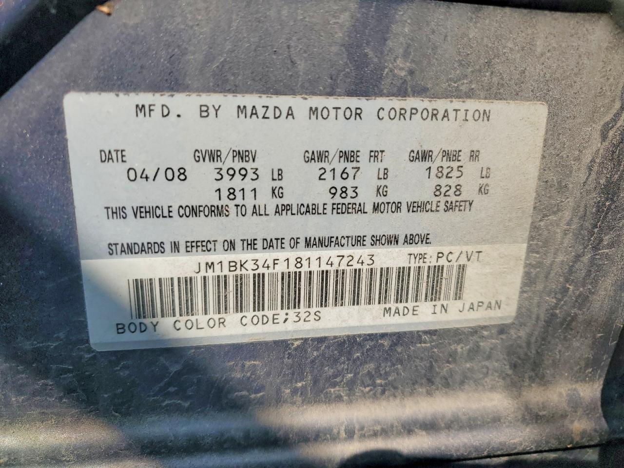 2008 MAZDA 3