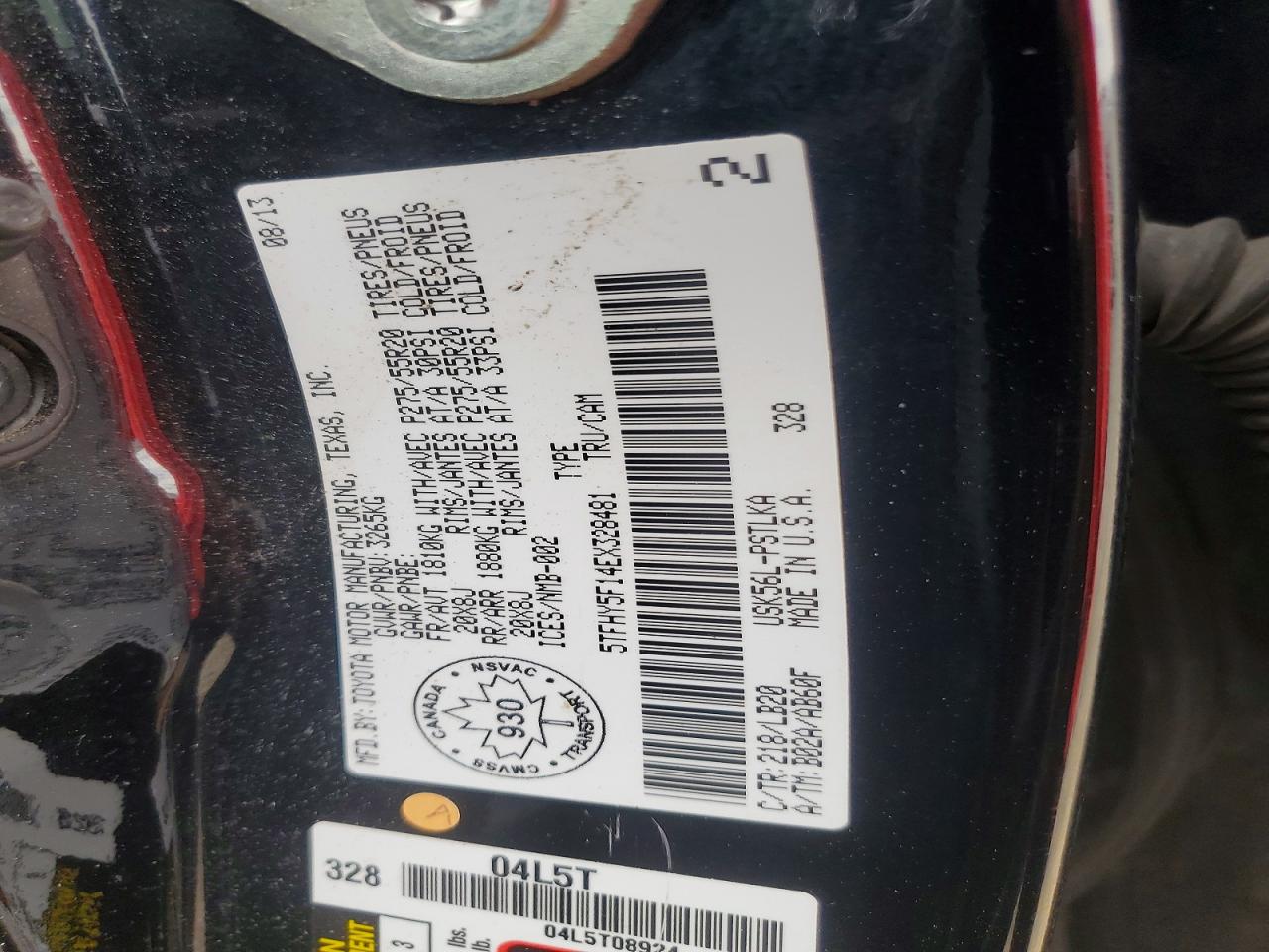 2014 TOYOTA TUNDRA