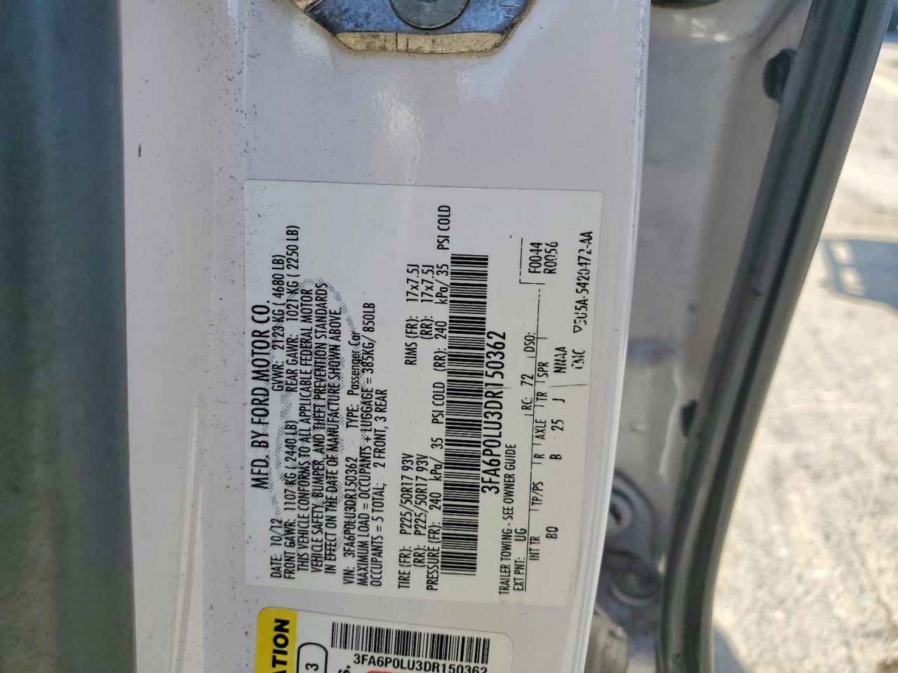 2013 FORD FUSION