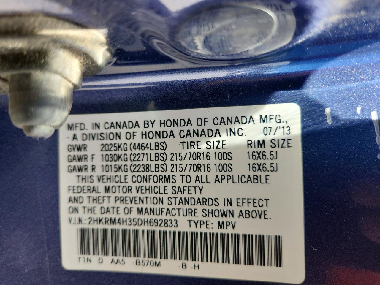 2013 HONDA CRV