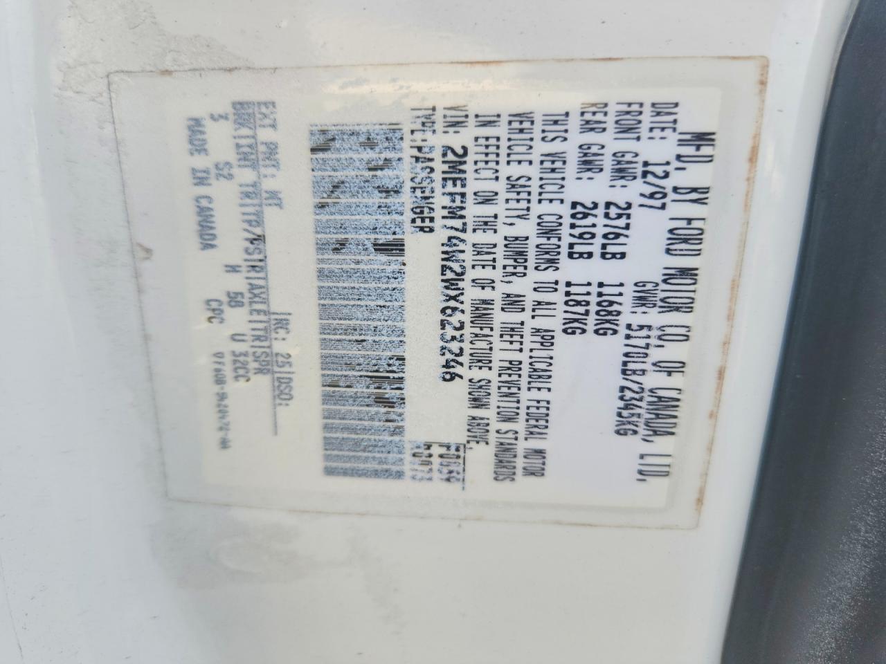 1998 MERCURY GRMARQUIS