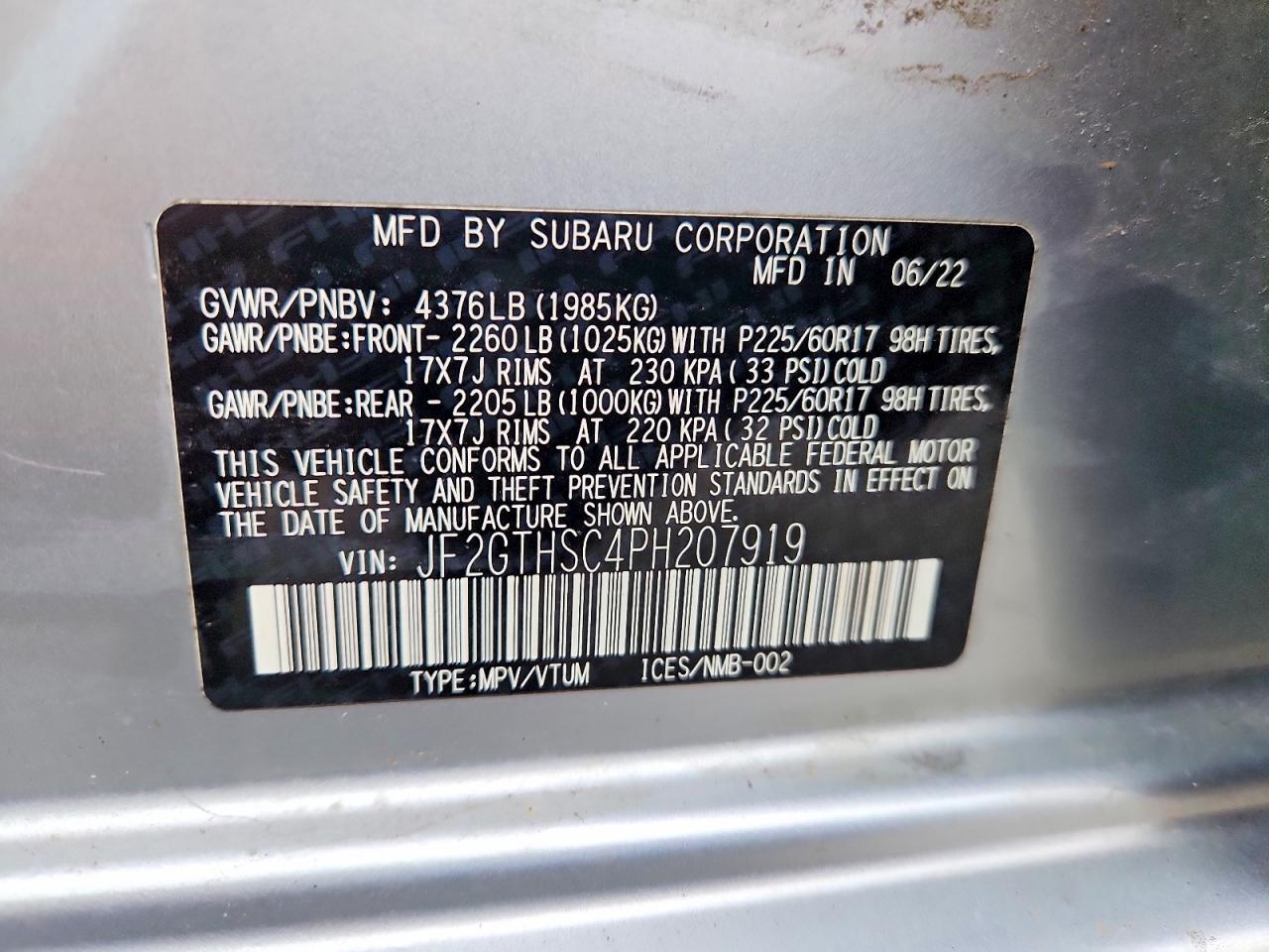 2023 SUBARU CROSSTREK