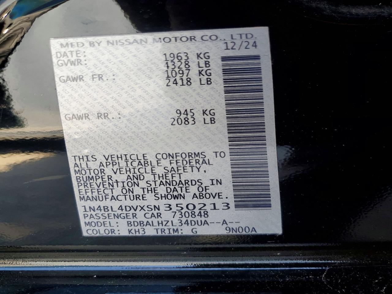 2025 NISSAN ALTIMA