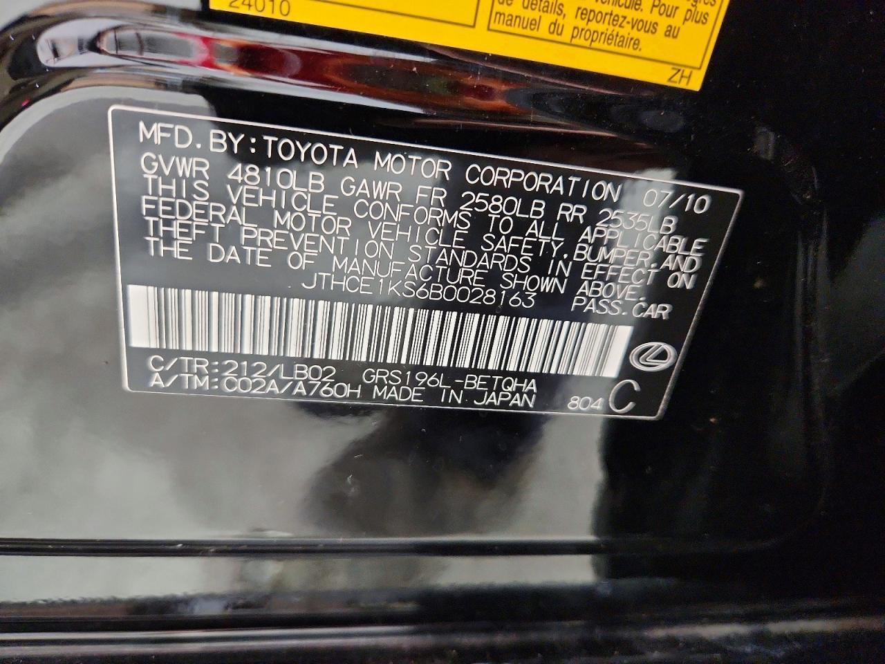 2011 LEXUS GS350