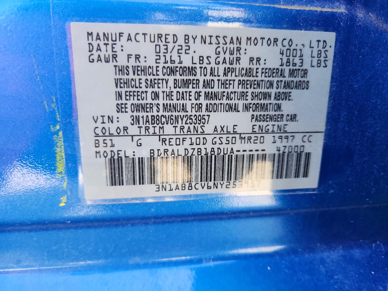 2022 NISSAN SENTRA
