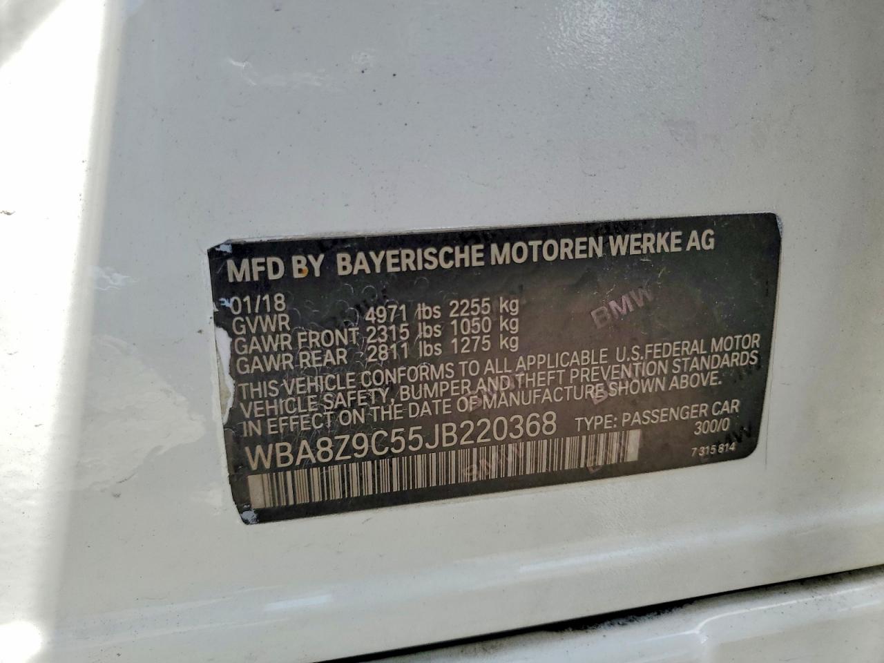 2018 BMW 3 SERIES