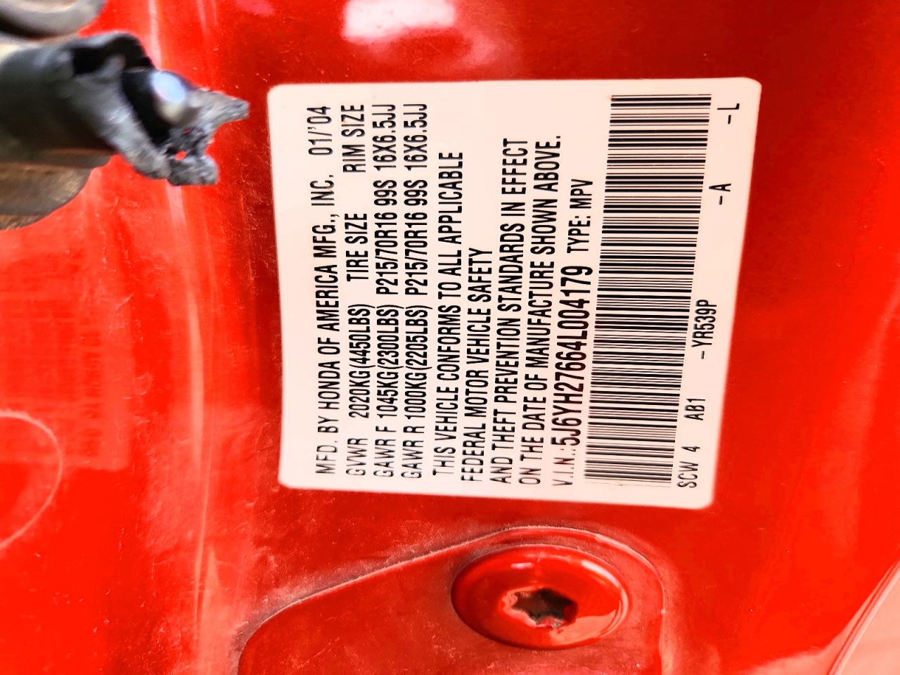 2004 HONDA ELEMENT