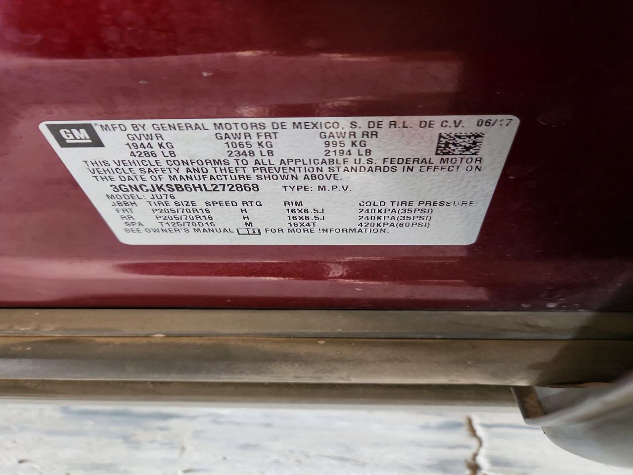 2017 CHEVROLET TRAX