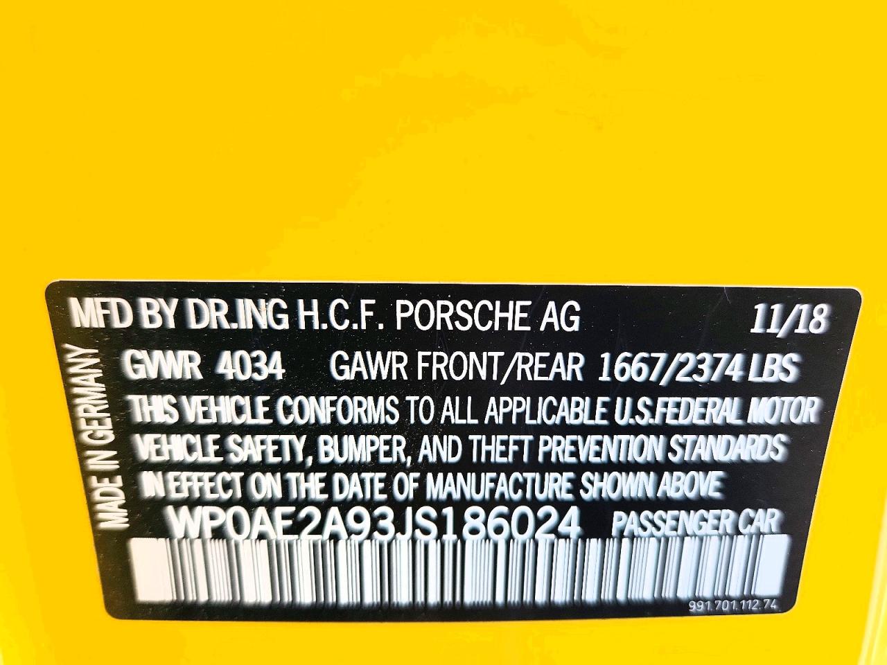 2018 PORSCHE 911