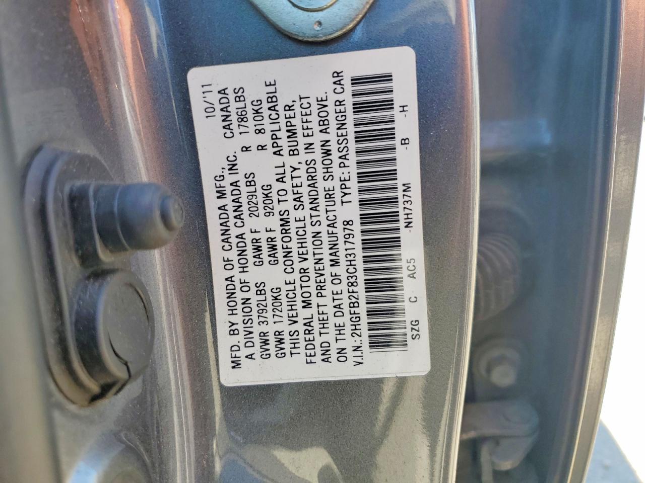 2012 HONDA CIVIC