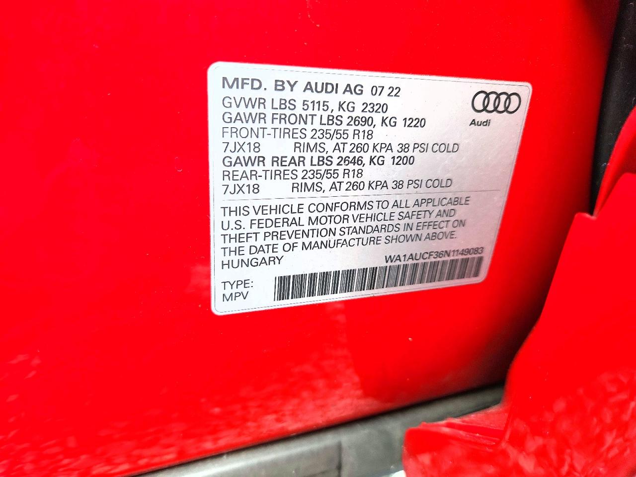2022 AUDI Q3