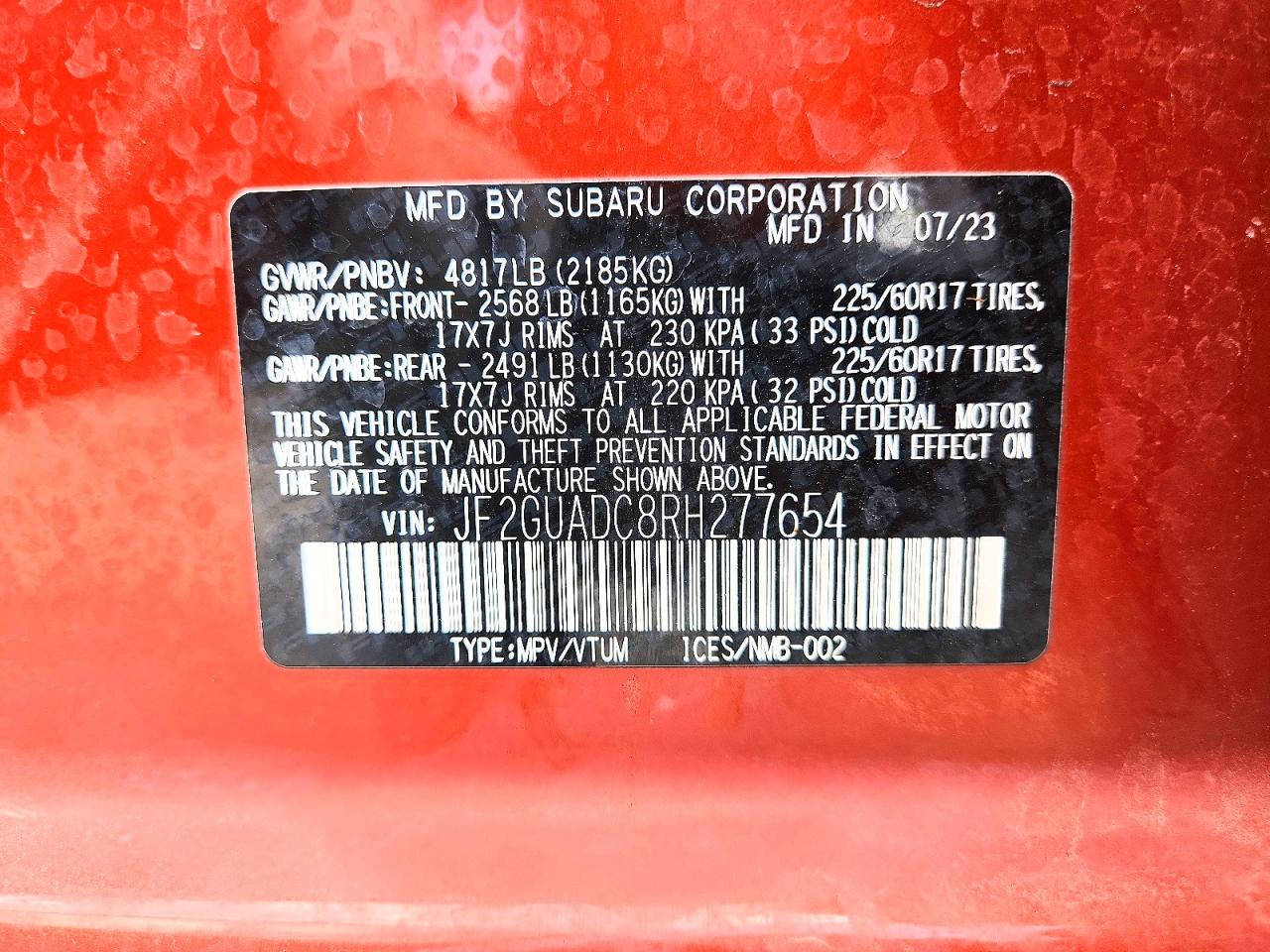 2024 SUBARU CROSSTREK