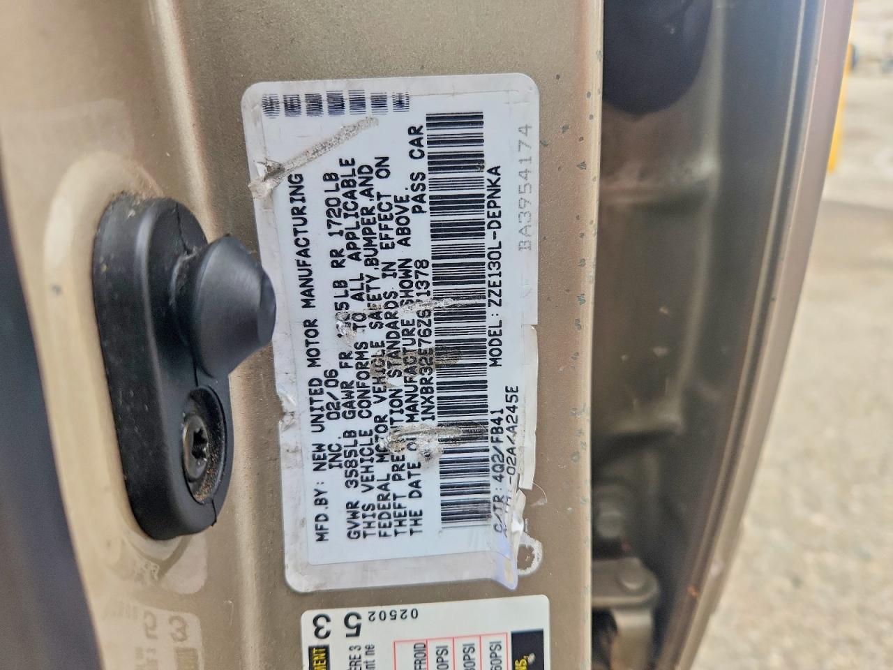 2006 TOYOTA COROLLA
