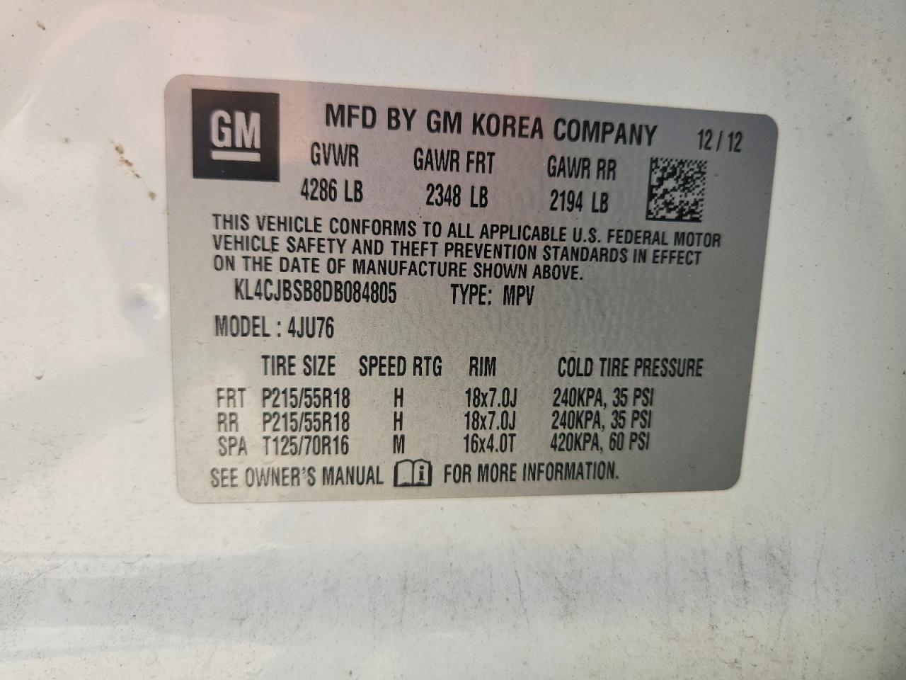 2013 BUICK ENCORE
