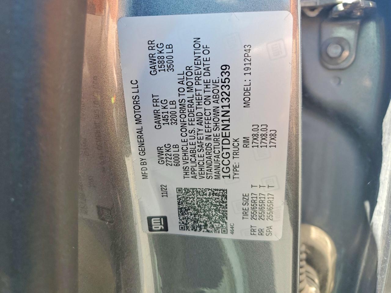 2022 CHEVROLET COLORADO