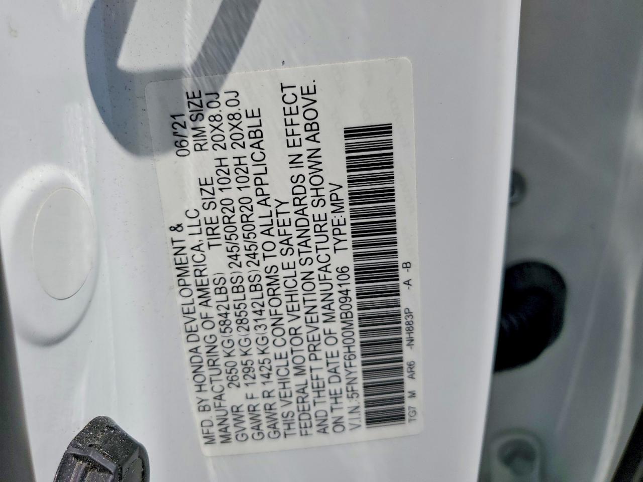 2021 HONDA PILOT