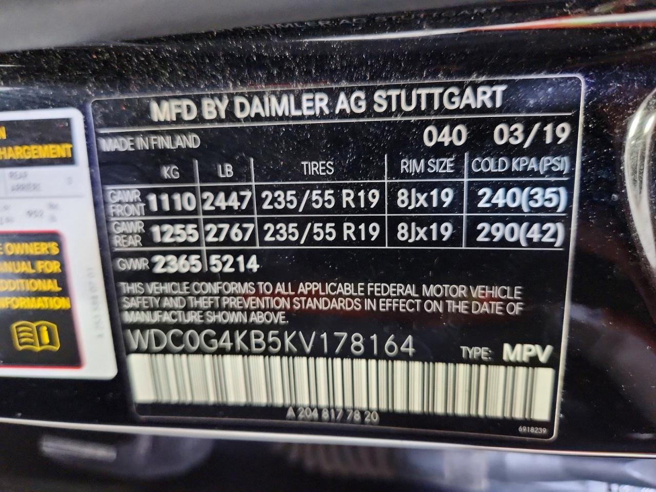 2019 MERCEDES-BENZ GLC-CLASS
