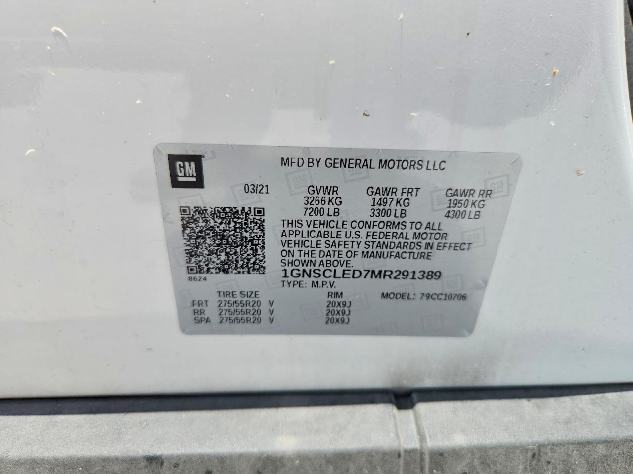 2021 CHEVROLET TAHOE