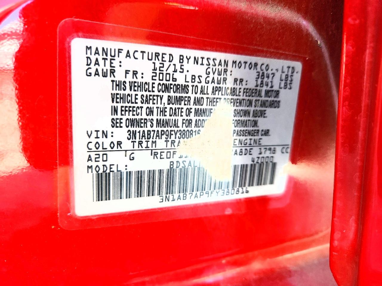 2015 NISSAN SENTRA