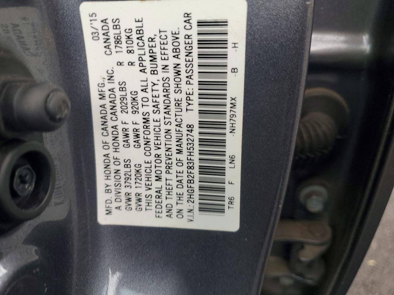 2015 HONDA CIVIC