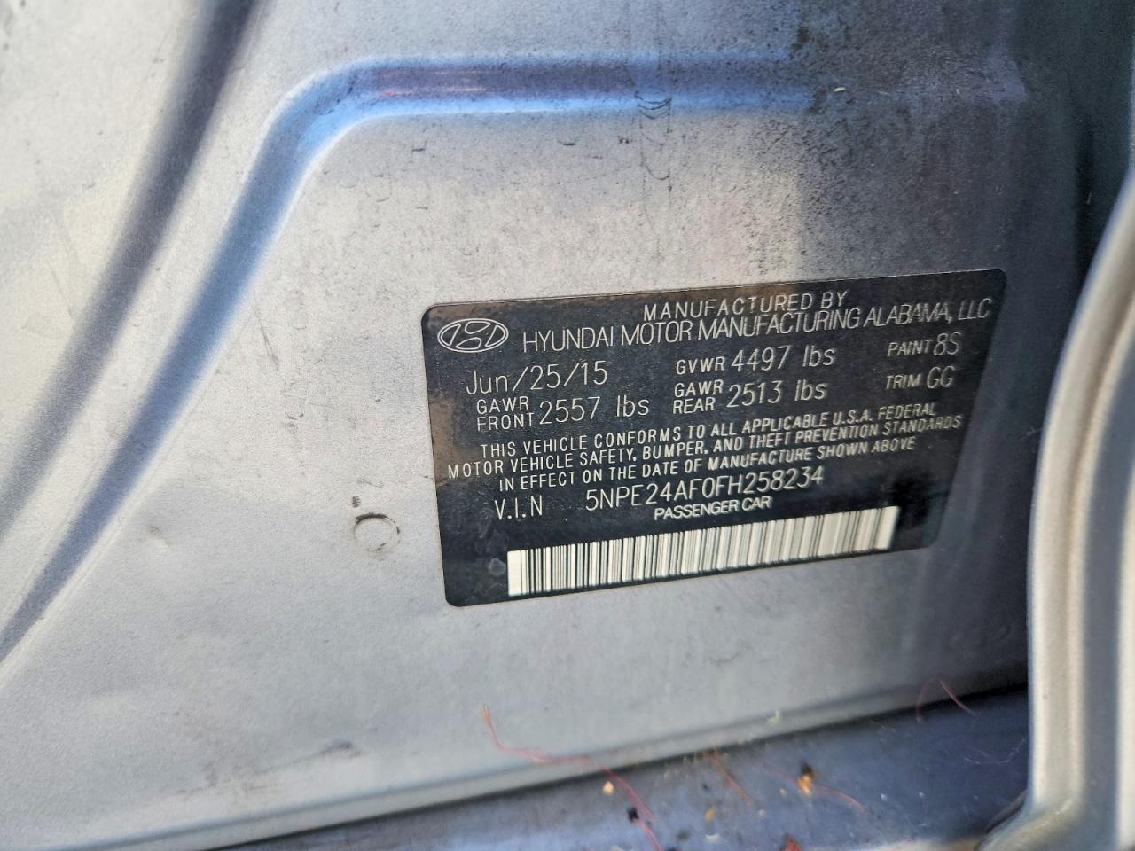 2015 HYUNDAI SONATA