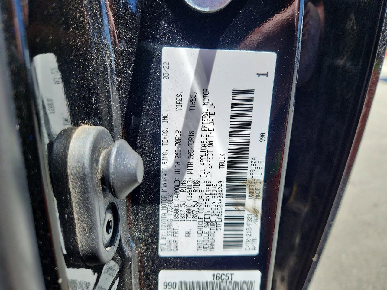 2022 TOYOTA TUNDRA