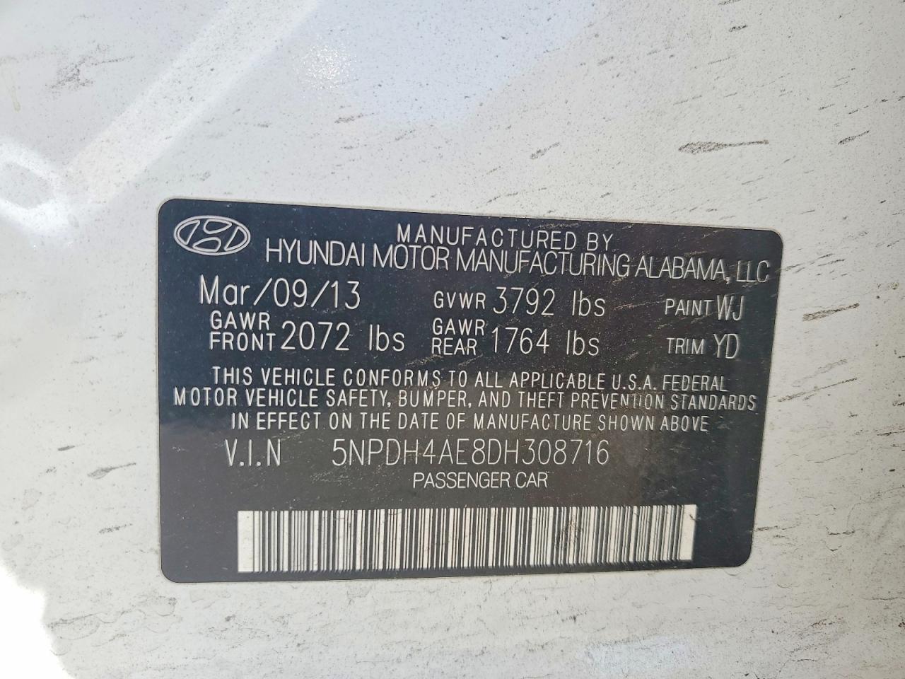 2013 HYUNDAI ELANTRA