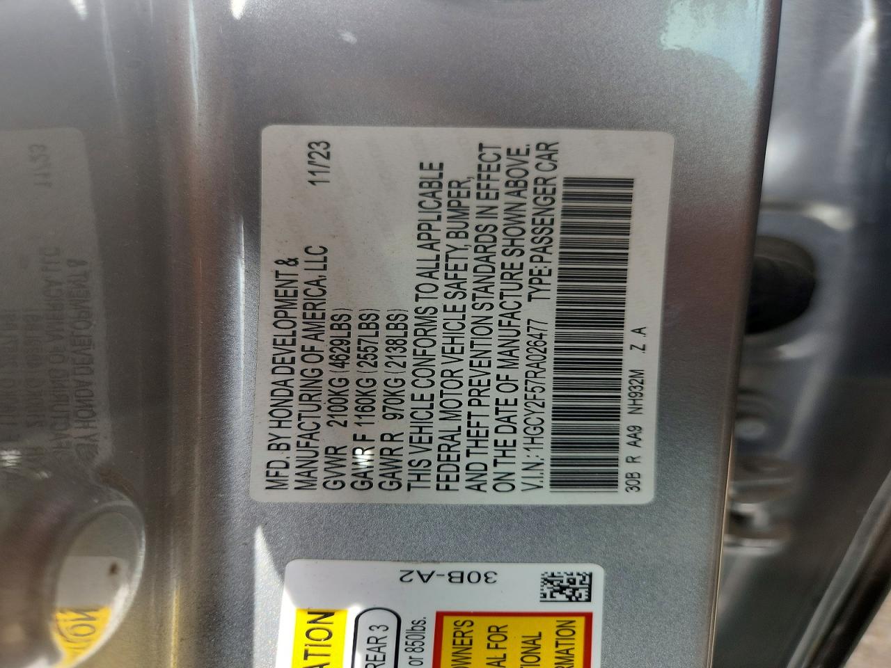 2024 HONDA ACCORD
