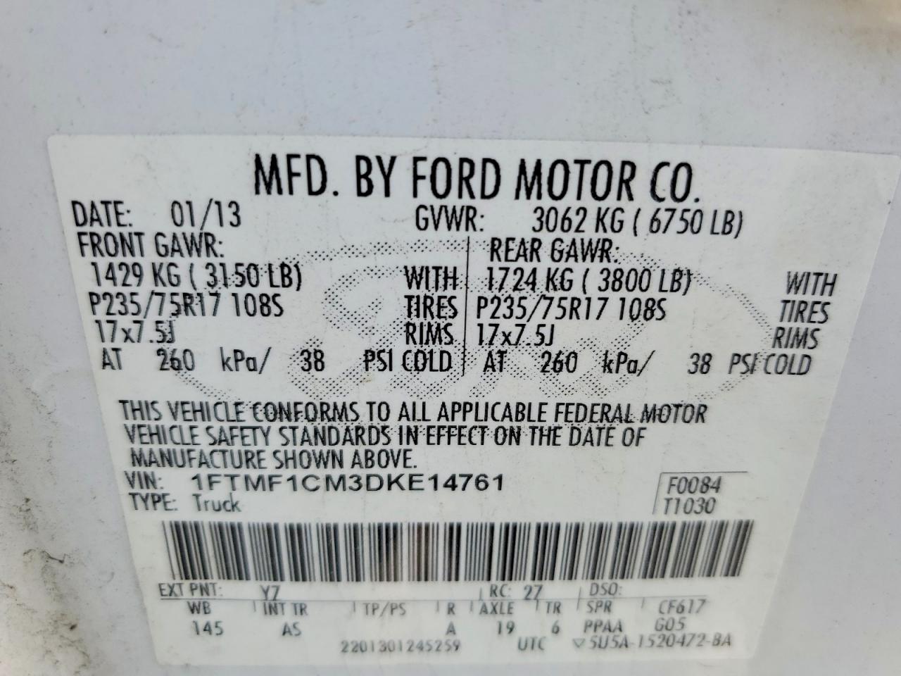 2013 FORD F150