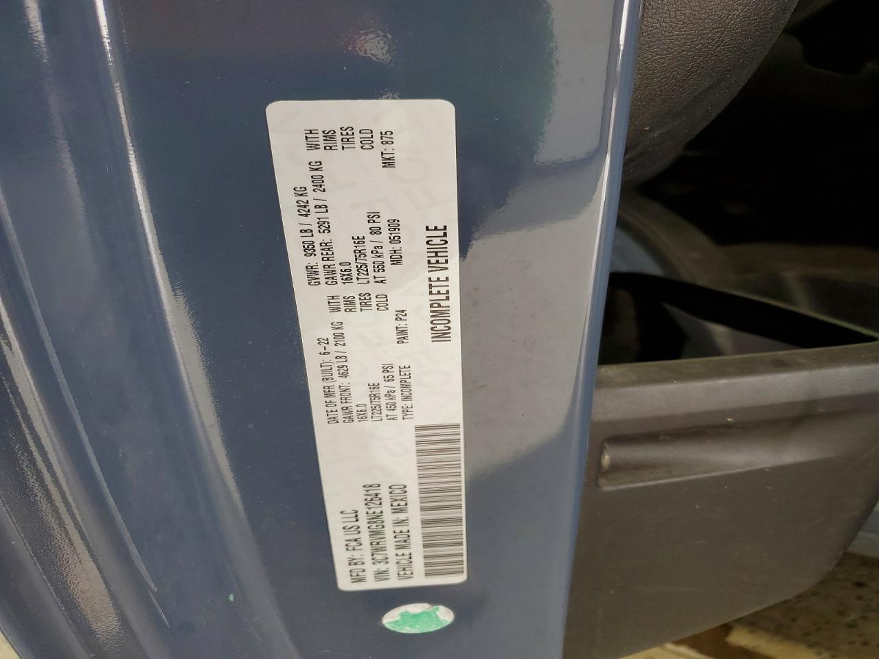 2022 RAM PROMASTER