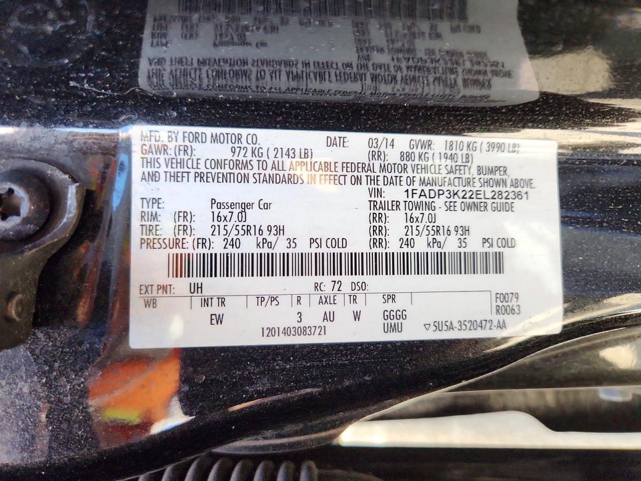 2014 FORD FOCUS