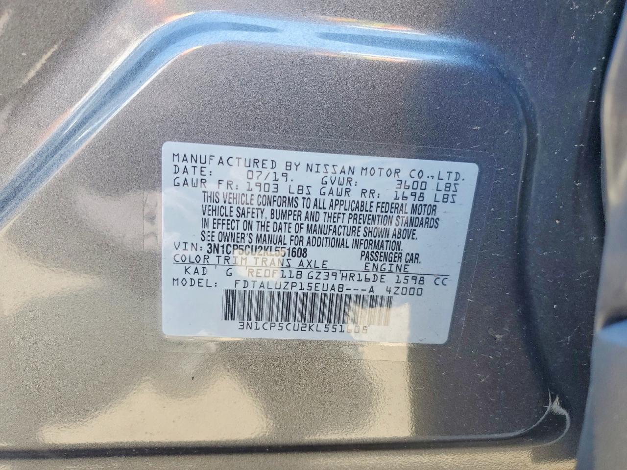2019 NISSAN KICKS