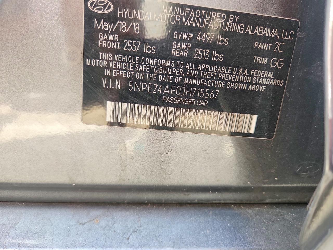 2018 HYUNDAI SONATA