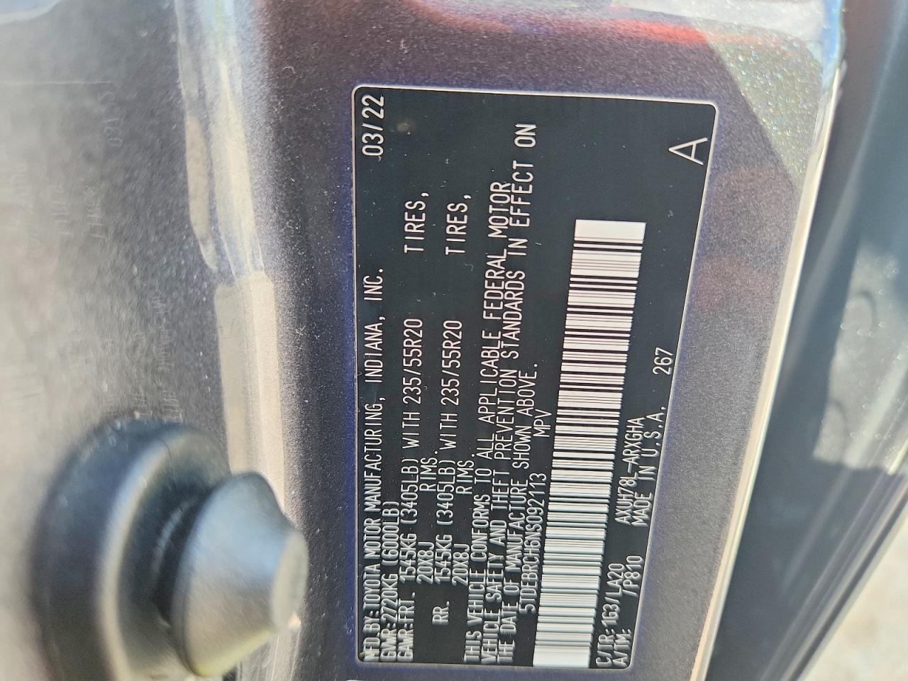 2022 TOYOTA HIGHLANDER