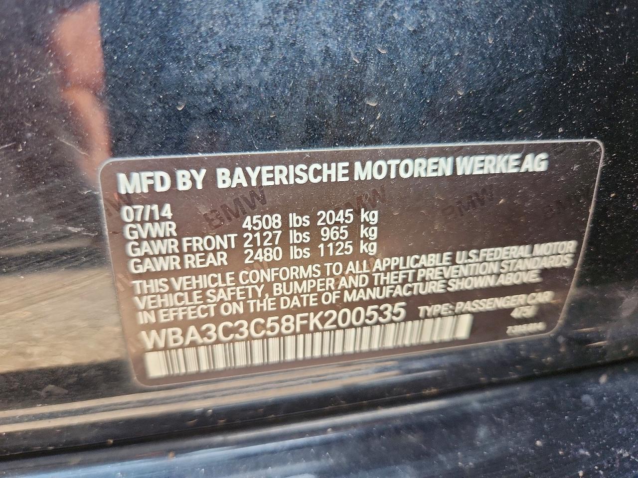 2015 BMW 3 SERIES