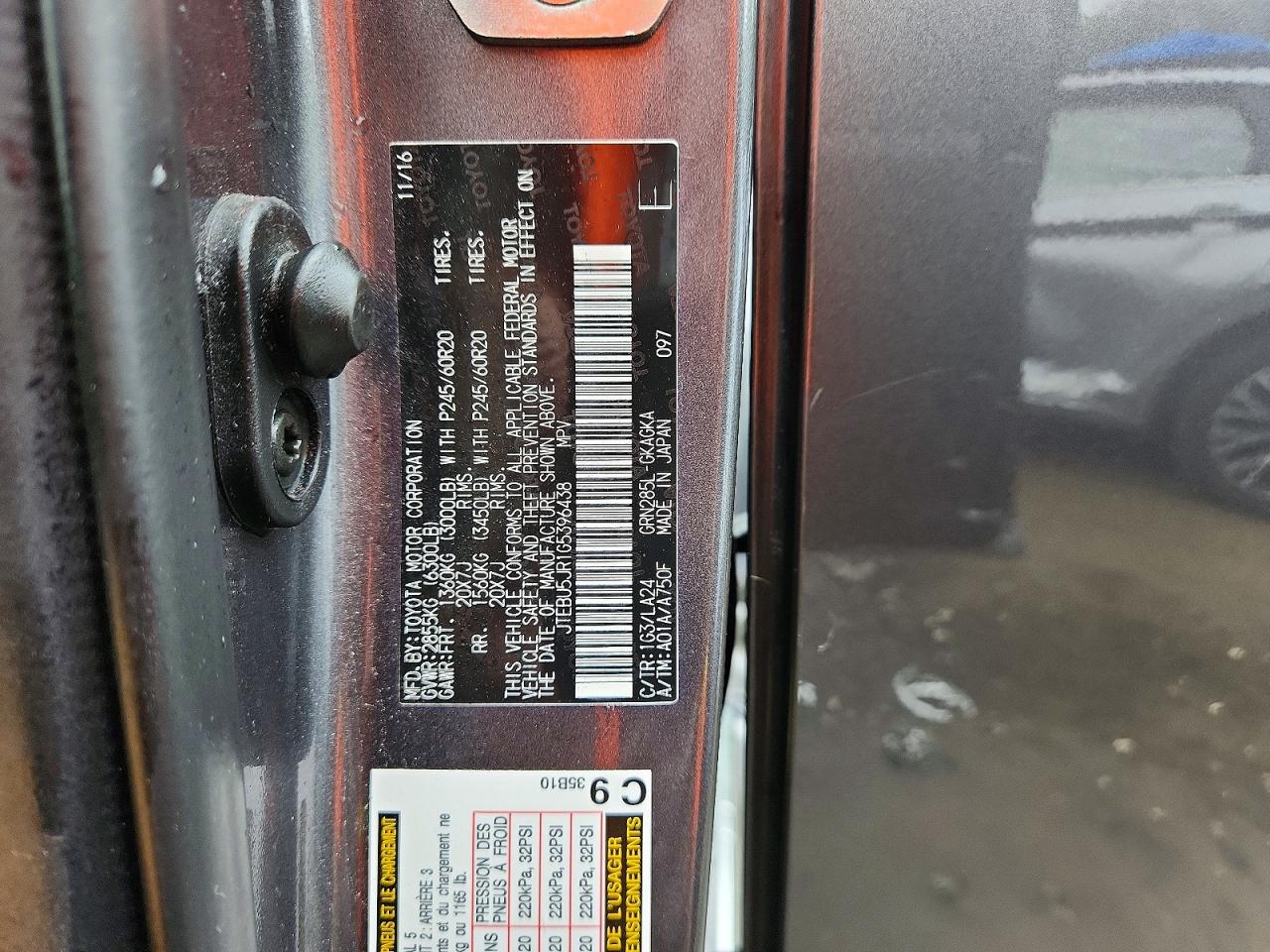 2016 TOYOTA 4RUNNER
