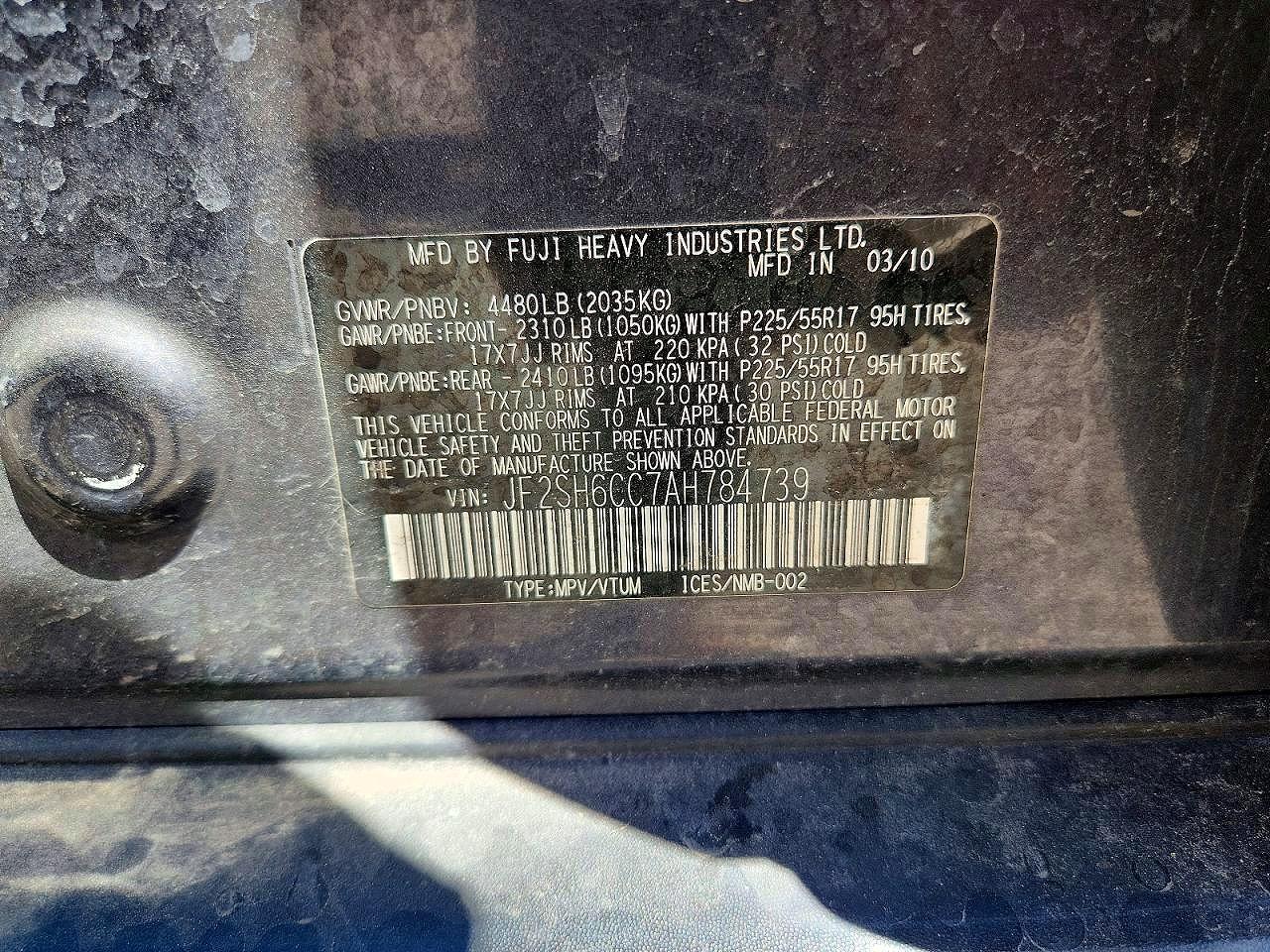 2010 SUBARU FORESTER