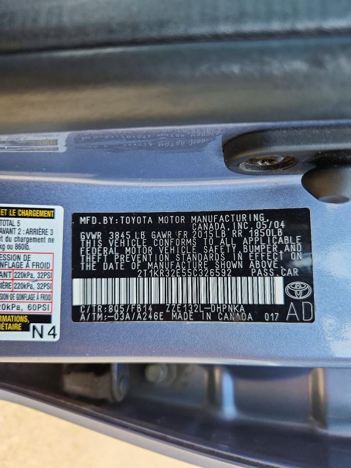 2005 TOYOTA COROLLA