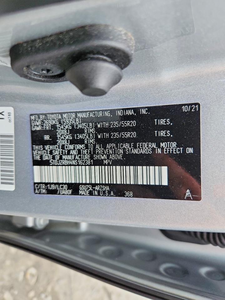 2022 TOYOTA HIGHLANDER